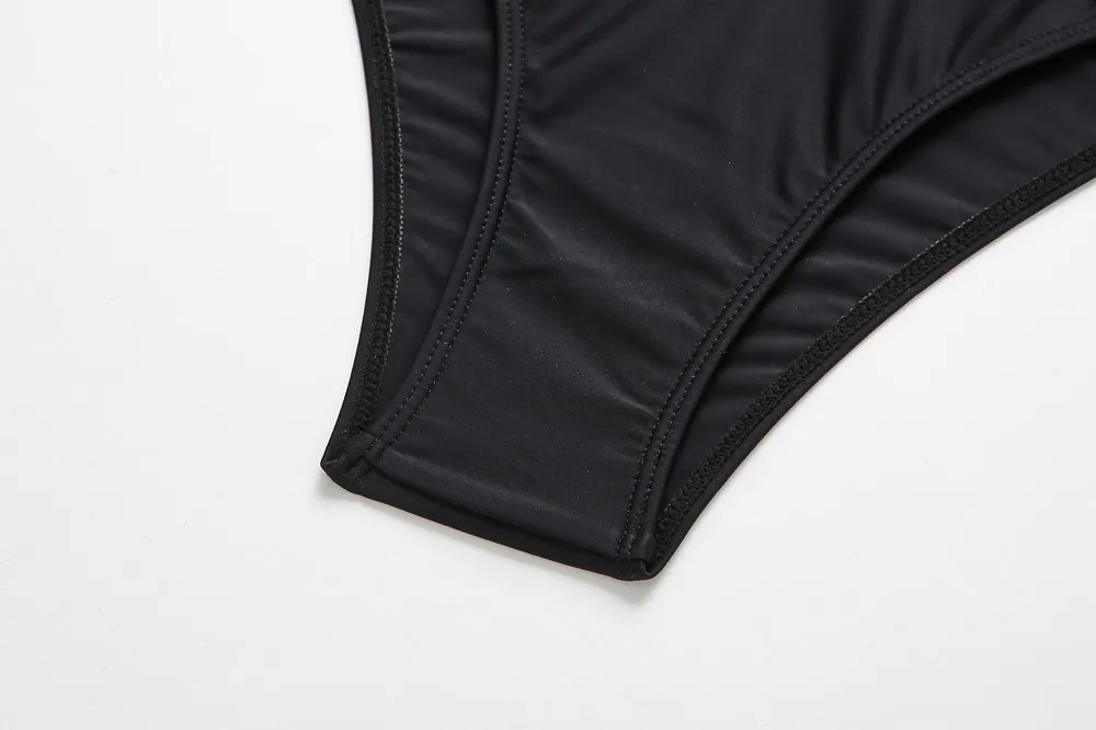 

Sexy Long Sleeve Swimsuit Two Pieces Women's Swimwear Leopard Bikini Set 2021 High Waist Bikinis Patchwork Bathing Suits