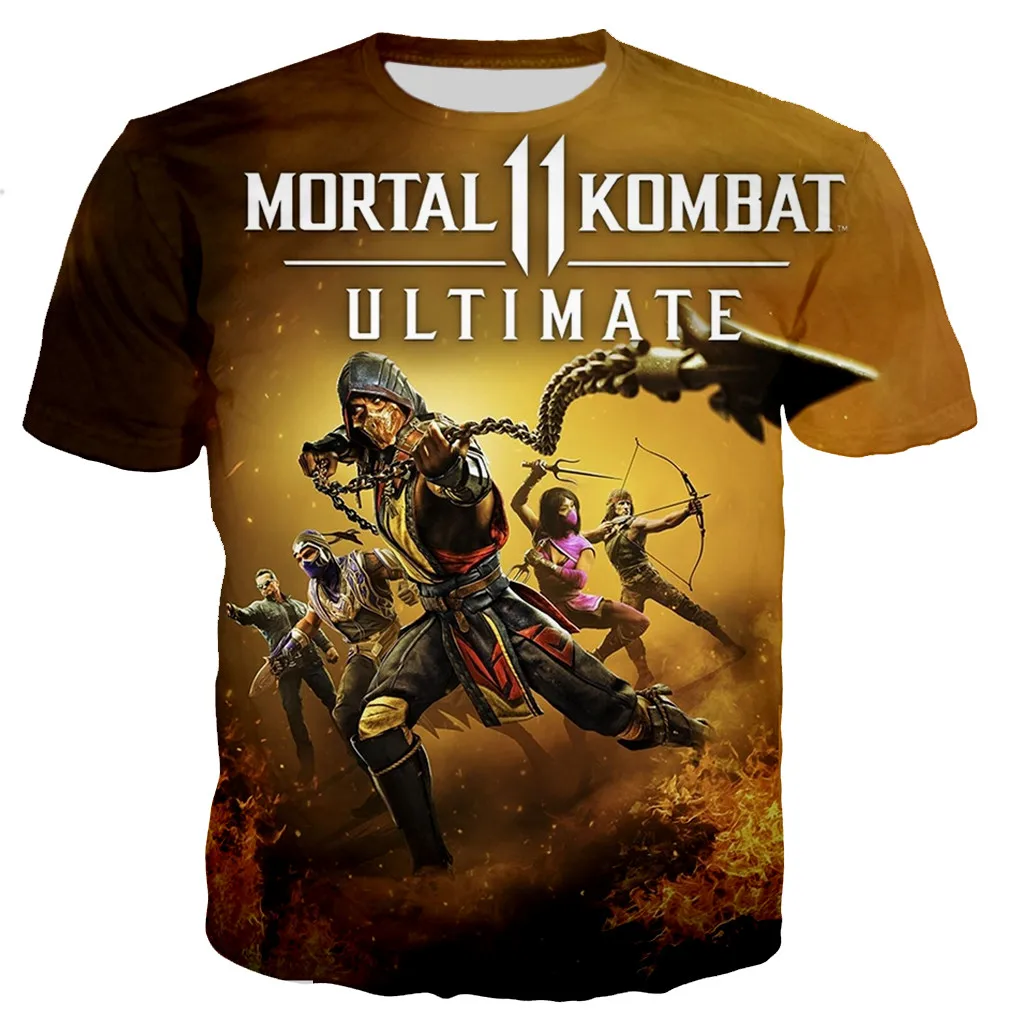 Футболки с изображением файтингов фильмов Mortal Kombat 11 3D печать уличная одежда