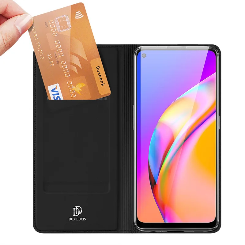 

Оригинальный Dux Ducis кожаный чехол для Oppo A94 A54 A74 F19 5g Coque из натуральной кожи Роскошные Тонкий флип Чехол кошелек-чехол для телефона чехол s Тон...