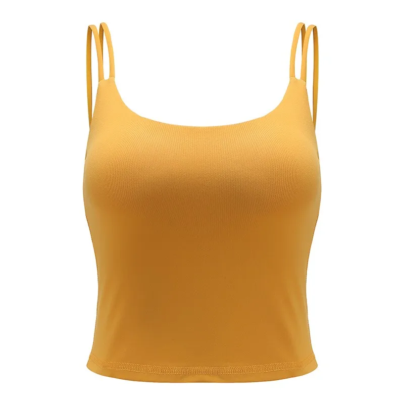 Женская майка без рукавов для йоги однотонный спортивный бюстгальтер слинг