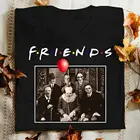 Пара футболок из чистого хлопка Pennywise, Michael Myers, Jason fenhees halloween-mnnerhemd auf diese titten