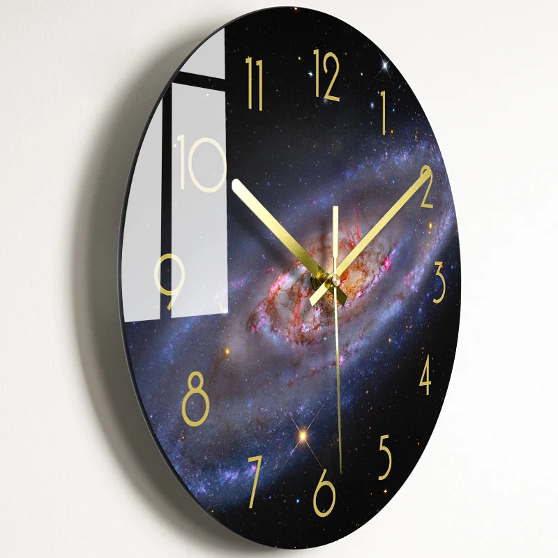 

Crative Luxury Wall Clock Glass Living Room Modern Nordic Glass Large Wall Watches Home Decor Kitchen Living Room Decoration