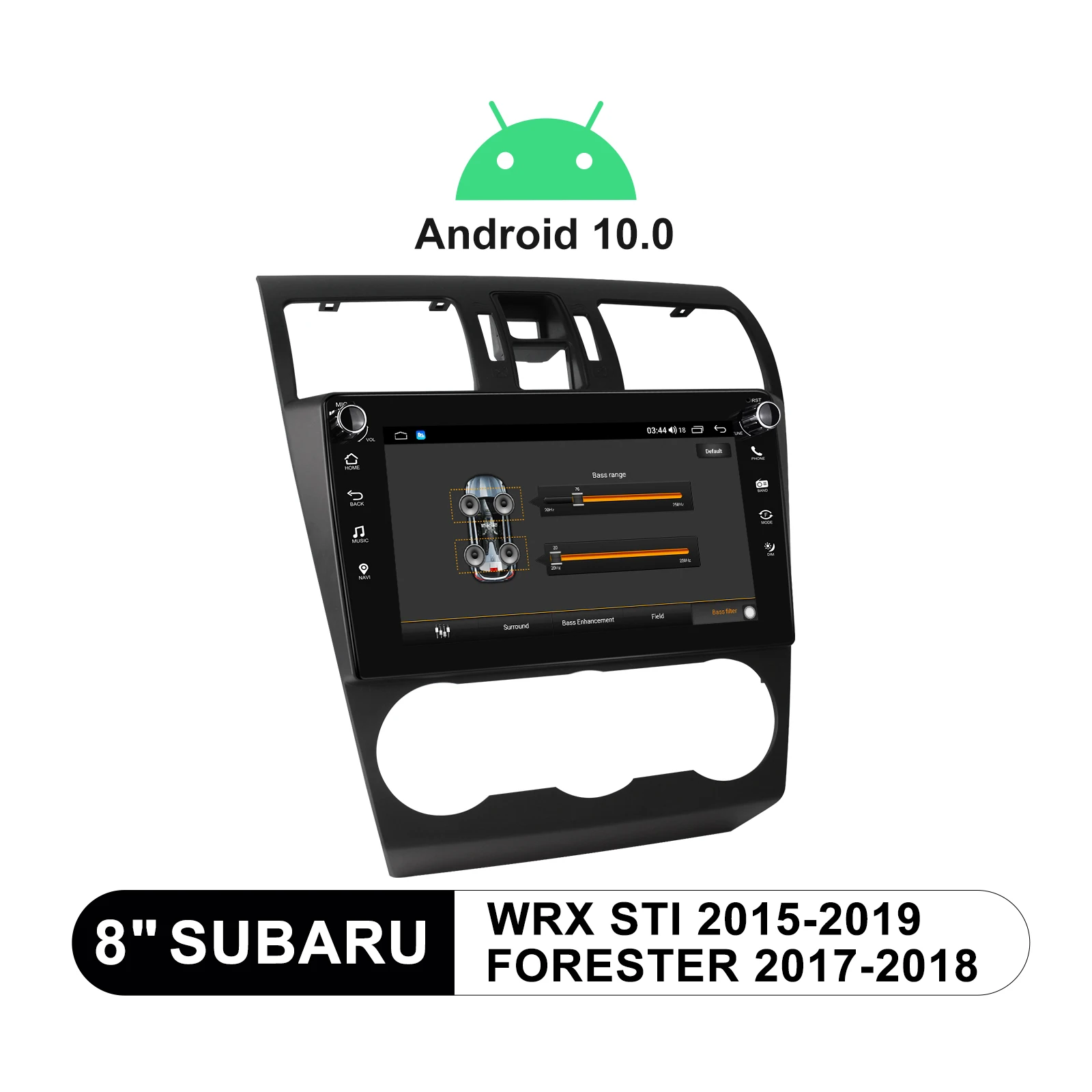 구매 8 인치 헤드 유닛 안드로이드 10 자동차 라디오 스테레오 멀티미디어 플레이어, 스바루 WRX STI 2015-2019 포레스터 2017-2018 무선 카플레이