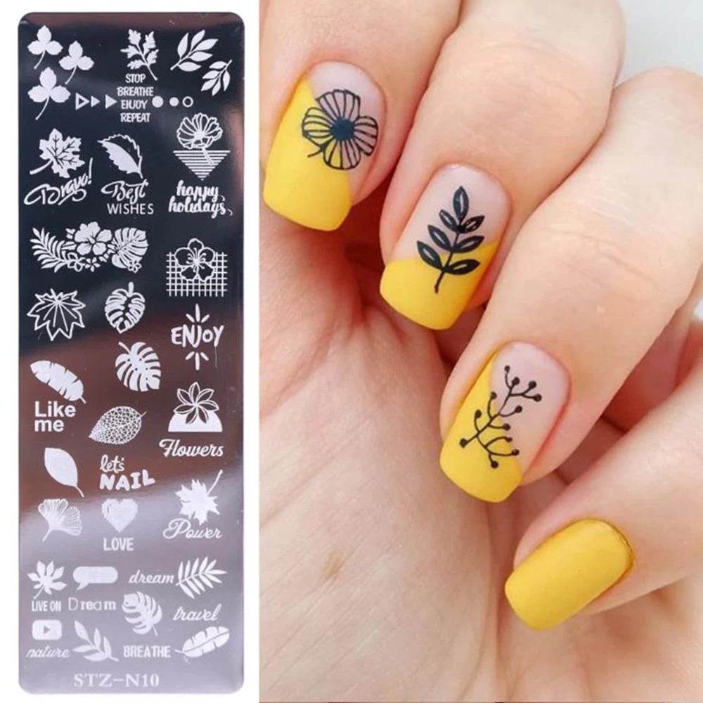 

1pcs Tropical Leaf Nail Stamping Plate Jewelry Butterfly Geometric Design Polish Stencil Nail Art Template Mold Manicure Tool