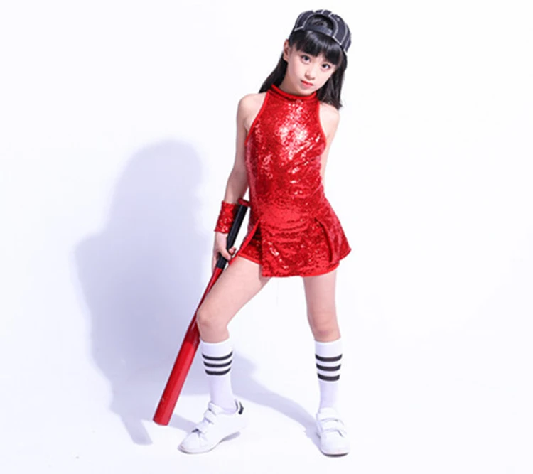 Детская современная одежда для джазовых танцев Платье Детский костюм в стиле