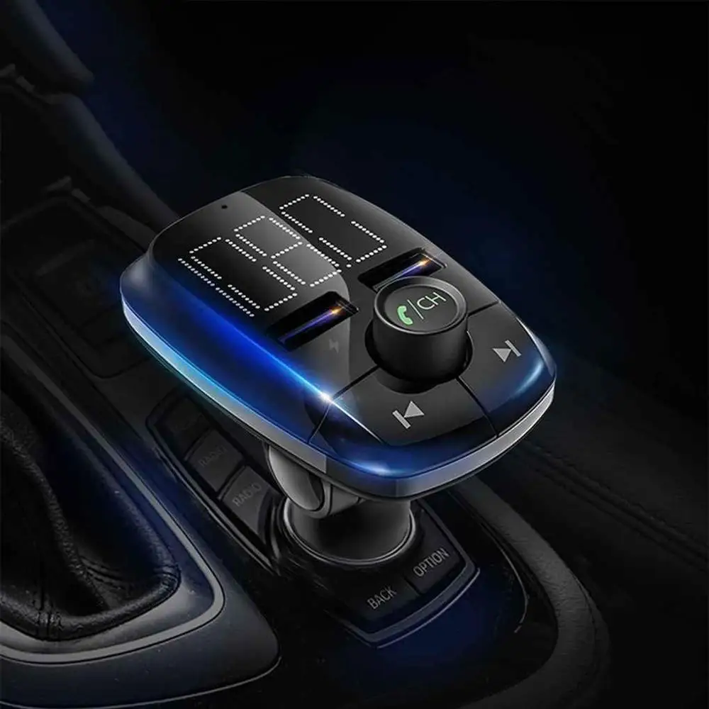 NUOLIANXIN Large Screen T50 Car Bluetooth-compatible MP3 Player Hands-Free Call Voltage Detection FM Transmitter Charger | Электроника