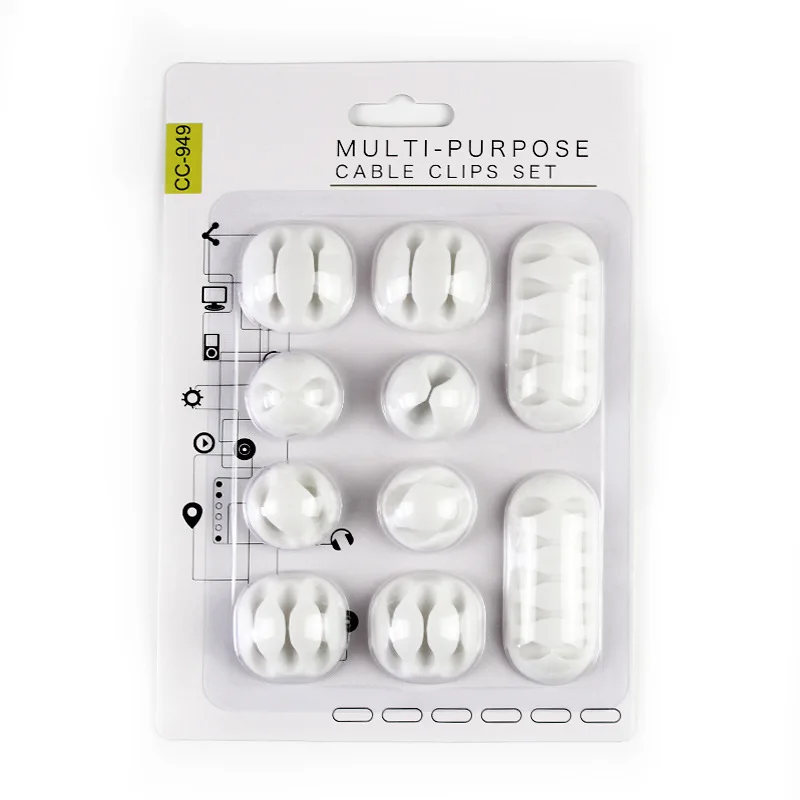 

charger organizer cord bite cable clips management Cable winder simple for earphone TPR multi-hole clamp sorting fixing device