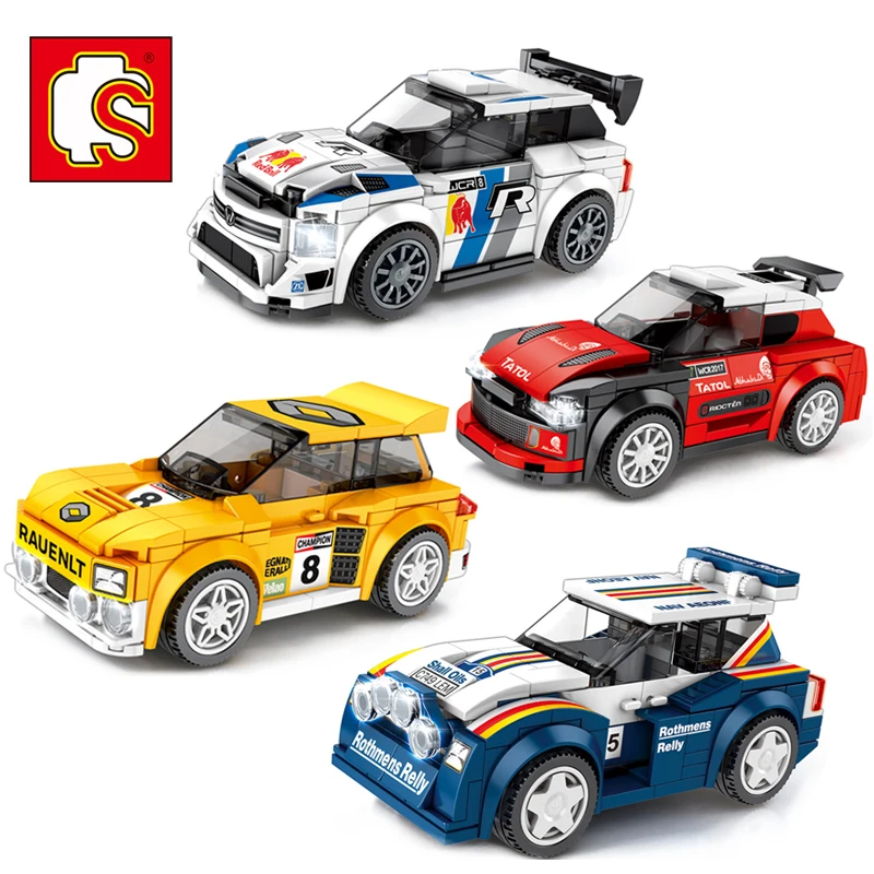 Городской супергоночный автомобиль сборный конструктор гаражный скоростной