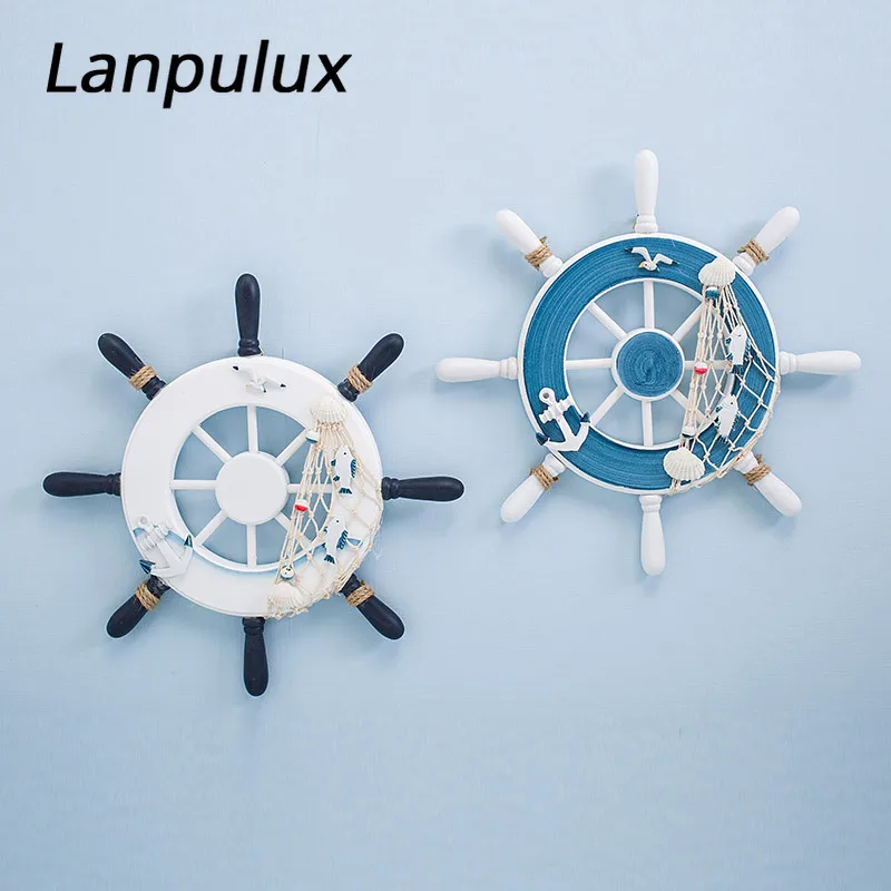 Lanpulux, синий руль, ночные светильники для детей, для мальчиков, для спальни, настенная креативная Подвесная лампа, Океанский стиль, прикроватное декоративное освещение