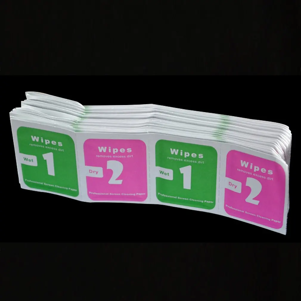 Сухие влажные салфетки для защиты экрана из закаленного стекла аксессуары спирт