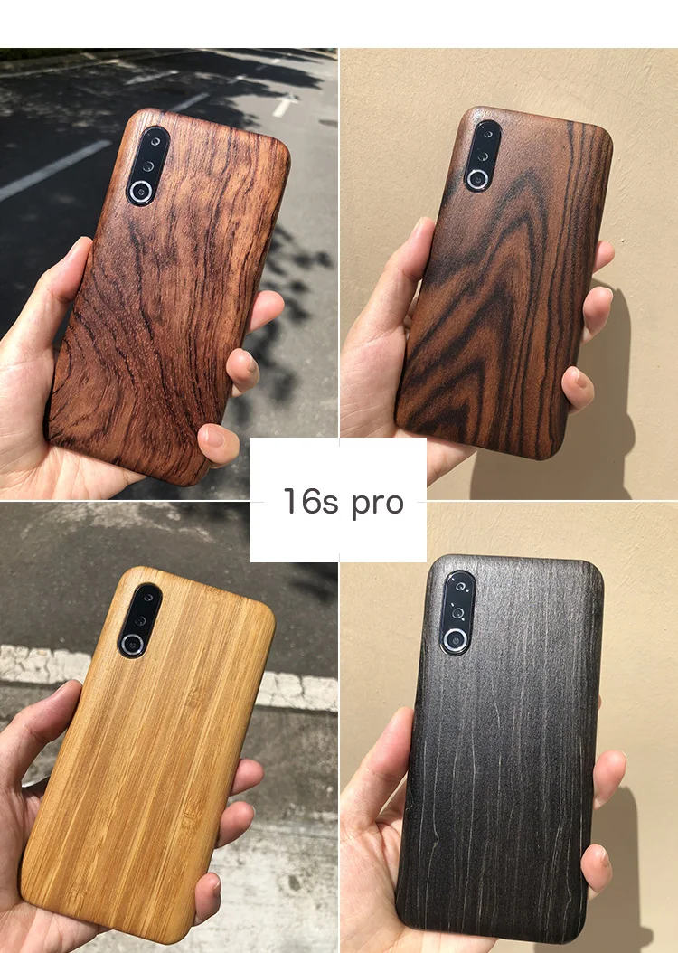 Чехол для телефона из натурального дерева для meizu 16s Pro 16XS чехол-накладка из черного ледяного дерева, гранатового дерева, грецкого ореха, розового дерева, бамбука