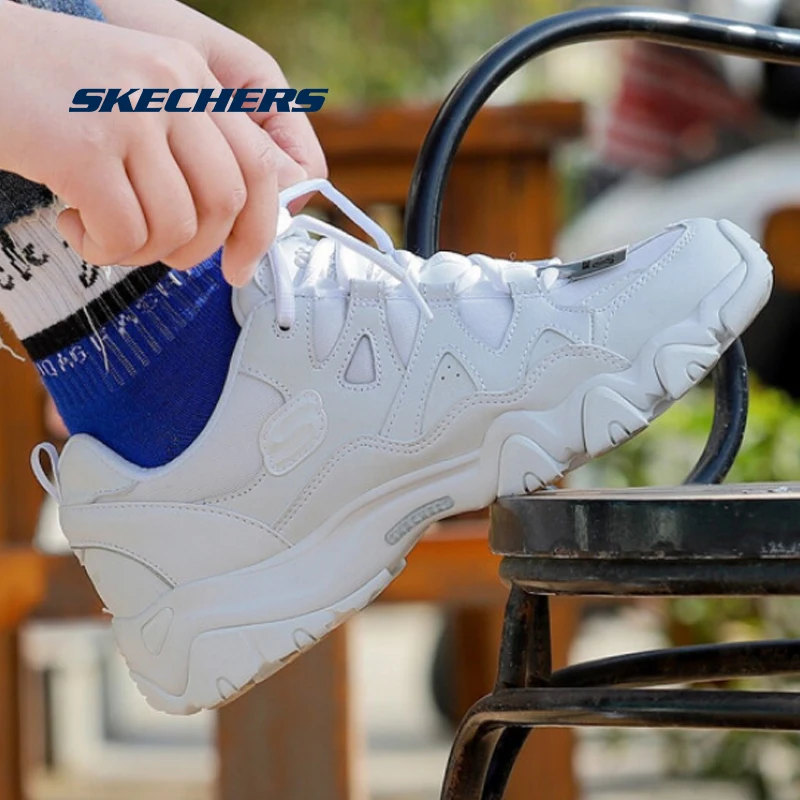 Женские кроссовки на платформе Skechers повседневные массивной для прогулок 88888328-WHT |