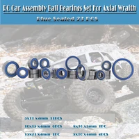 23 pcs hobby model traxxas rc car assembly ball bearings set for axial wraith bearings blue sealed bearing abec 3
