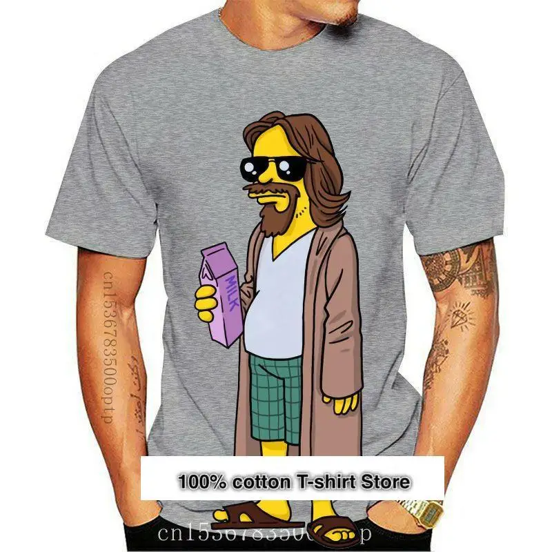 

Футболка с рисунком для мужчин, белая футболка, большая футболка, большая футболка, Lebowski, nueva