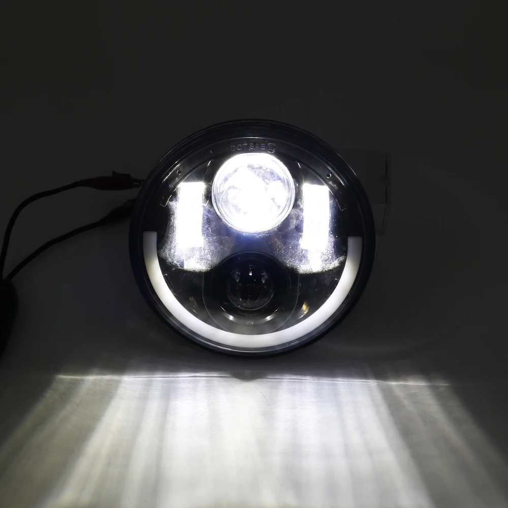 5 3/" светодиодные фары мотоцикла для светодиодных фар DRL angel eye led 5,75" для sportster 883