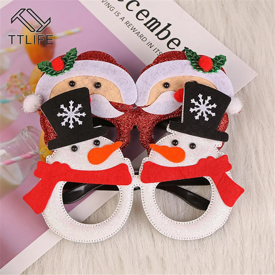 TTLIFE рождественские украшения для дома Декор Новый год очки повязка Фото Рамки