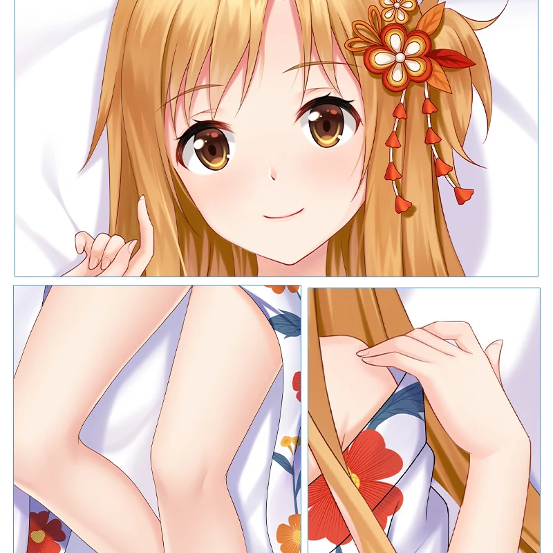 Аниме меч искусство онлайн Yuuki Asuna Dakimakura 2-сторонняя обнимающая подушка для тела