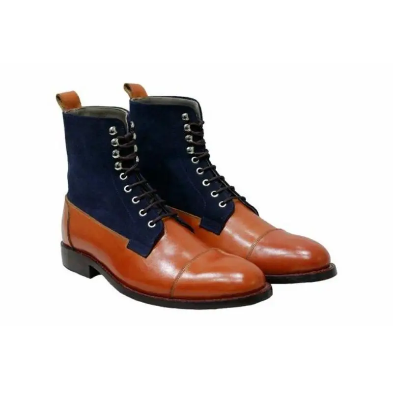 

Men PU Leather New Handmade Lace Up Boots Classic Boots Ankle Men Boots Casual Fashion Winter Combat Boots KR144