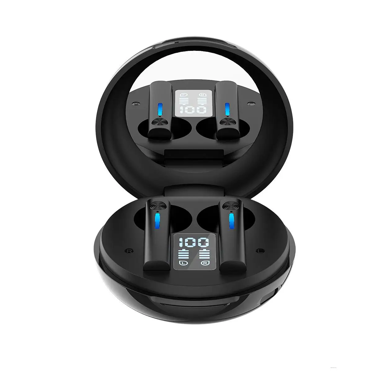 

T15 TWS Digital Display Earbuds With Mirror Bluetooth In-ear Strong Bass Wireless Headphone