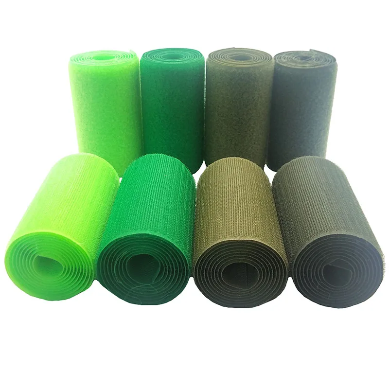 100mm Wide fasteners tape hook and loop scratch sewing accessories tape no self-adhesive fastener tape shoe repair green olive