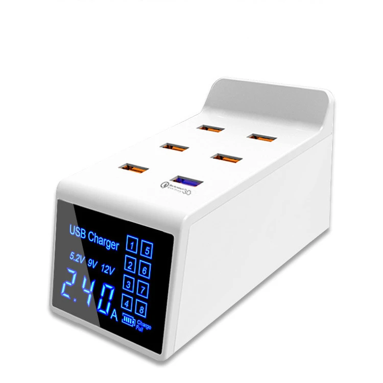 40 Вт Быстрая зарядка 3,0 Смарт USB зарядное устройство адаптер Led дисплей быстрое зарядное гнездо питания концентратор мобильный телефон путешествия настенное зарядное устройство ЕС AU