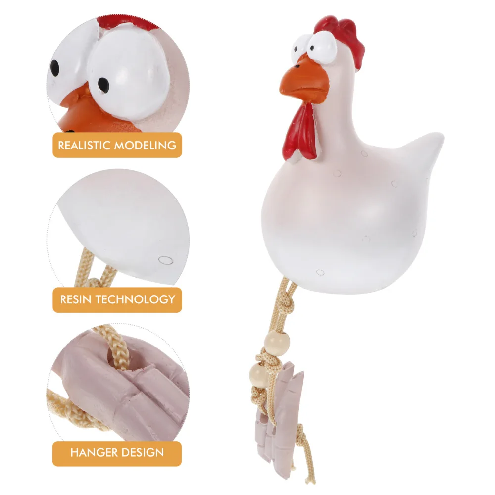 

Resin Chicken Figurine Creative Craft Chicken Statue Home Desktop Ornament