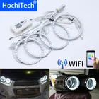 Wi-Fi, Беспроводной с несколькими цветами RGB Цвет светодиодный ангельские глаза гало кольца Дневной светильник DRL для Chevrolet AVEO Sonic зубная щётка T300 2011 2012 2013 2014