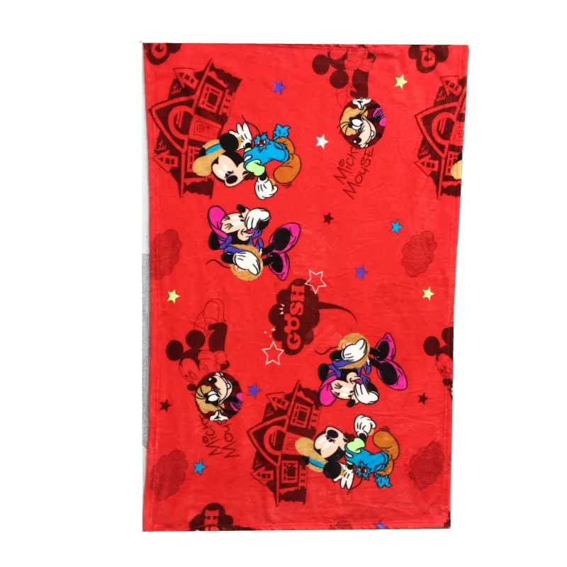 red blanket Красное одеяло с Микки Маусом и Минни Маус, маленький плед 70x100 см для маленьких мальчиков и девочек, детское летнее одеяло для кроватки - Цвет: red blanket