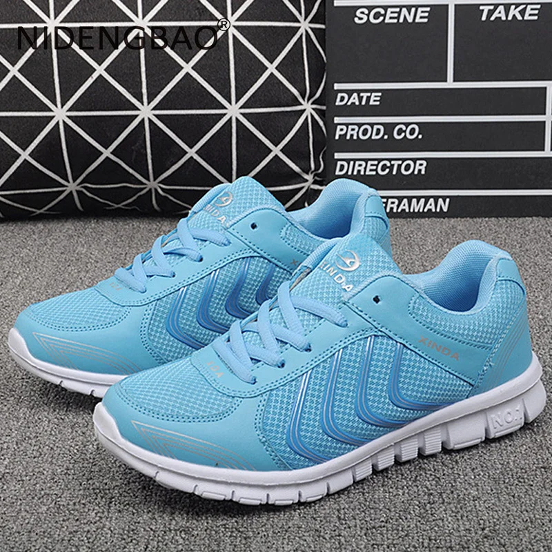 Женская уличная спортивная обувь Сетчатые кроссовки на шнуровке Дышащая для