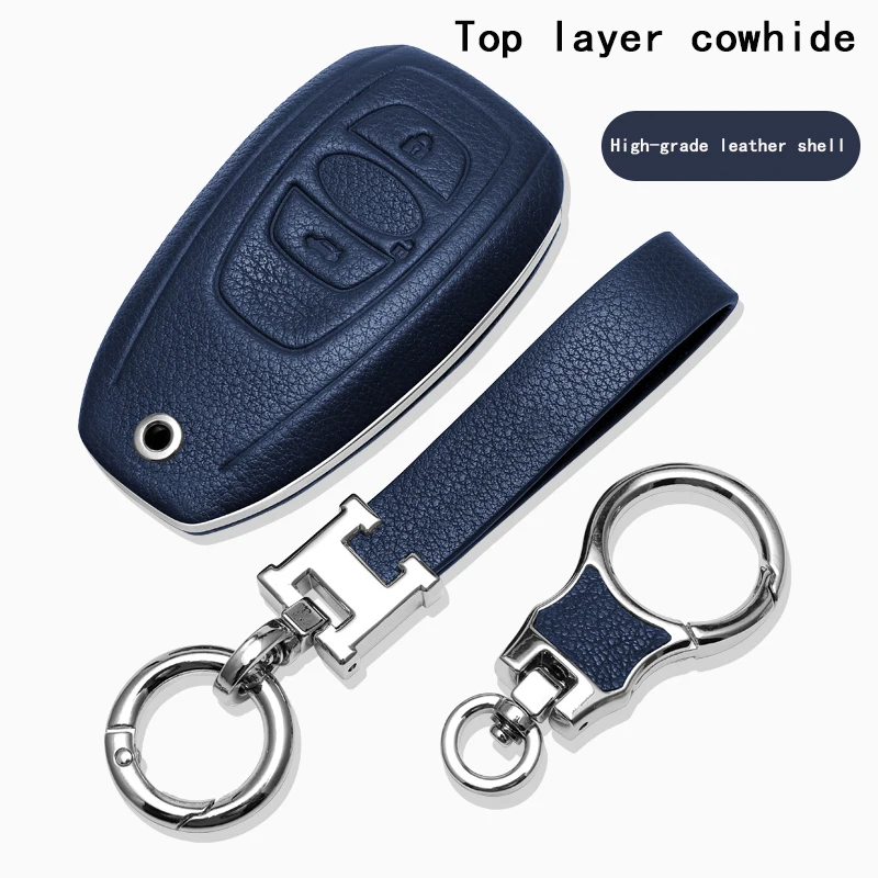

Leather Car Key Case Cover for Subaru BRZ Forester Legacy Outback WRX WRX STI Impreza XV Crosstrek Smart Remote Covers Key Bag