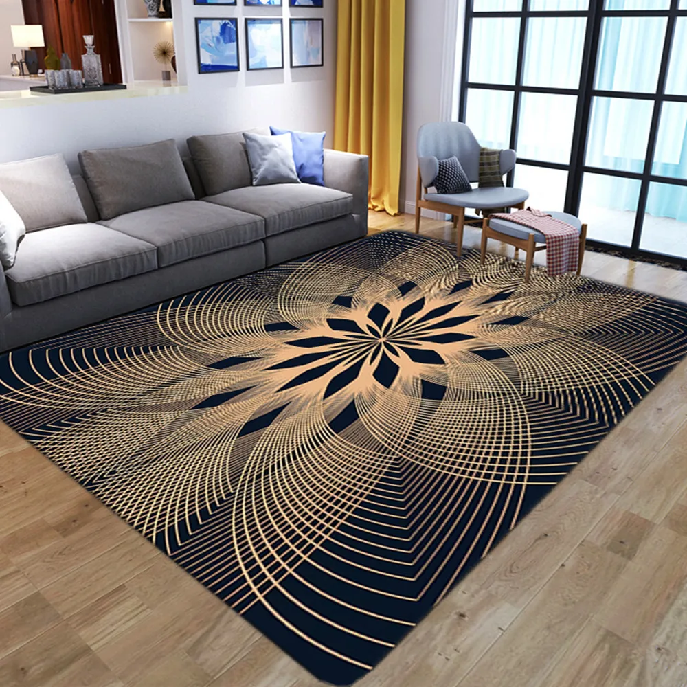 

Ковры с цветочным 3D принтом для гостиной Нескользящие Коврики для зоны спальни прикроватный коврик для дивана моющиеся коврики Современно...