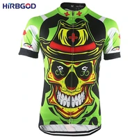 hirbgod ropa ciclismo hombre road bicycle jersey quick dry cycling clothes wear summer riding sport t shirts skull short sleeve