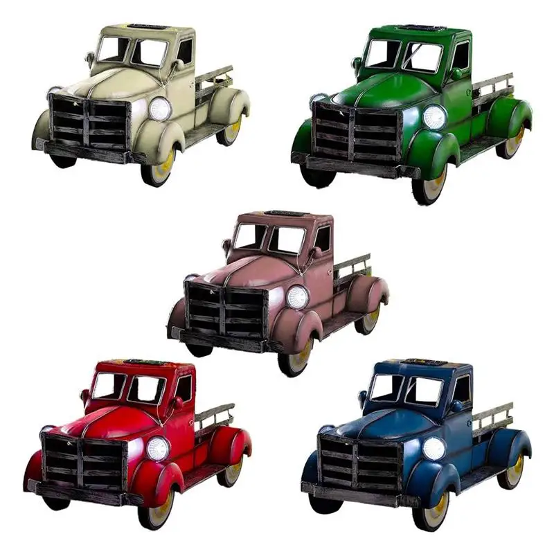 

Solar Flower Pot Retro Pickup Truck Planter And Fairy Light For Outdoor Garden Decor Garden Decoration Outdoor Jardin Decoratie