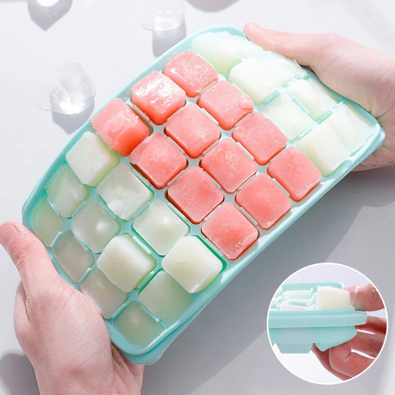 

Ice Cube Trays with Lids Silicone Ice Cube Maker Cake Chocolate Molds Kitchen Accessories Silicone Molds Maker For Party