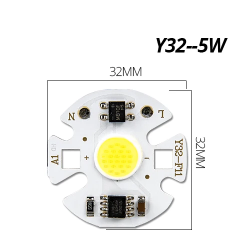 Y32 5W Светодиодный светильник лампы COB светодиодный чип 220V 50W 30W 20W 10W Luces СВЕТОДИОДНЫЙ матричный для Точечный светильник потолочные светильник не нужен драйвер DIY прямоугольные диод - Испускаемый цвет: Y32 5W