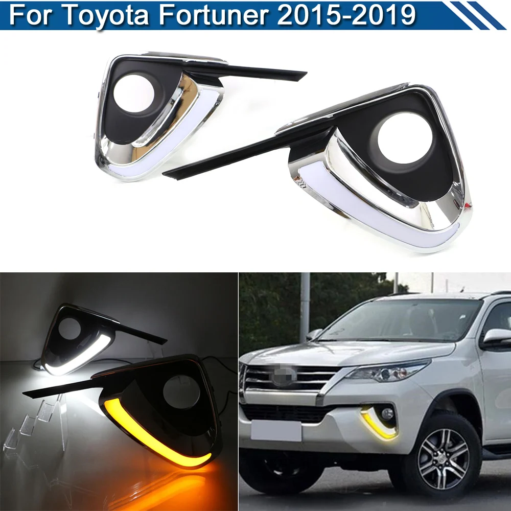 

2 шт., светодиодные противотуманные фары для Toyota Fortuner 2015 2016 2017 2018 2019