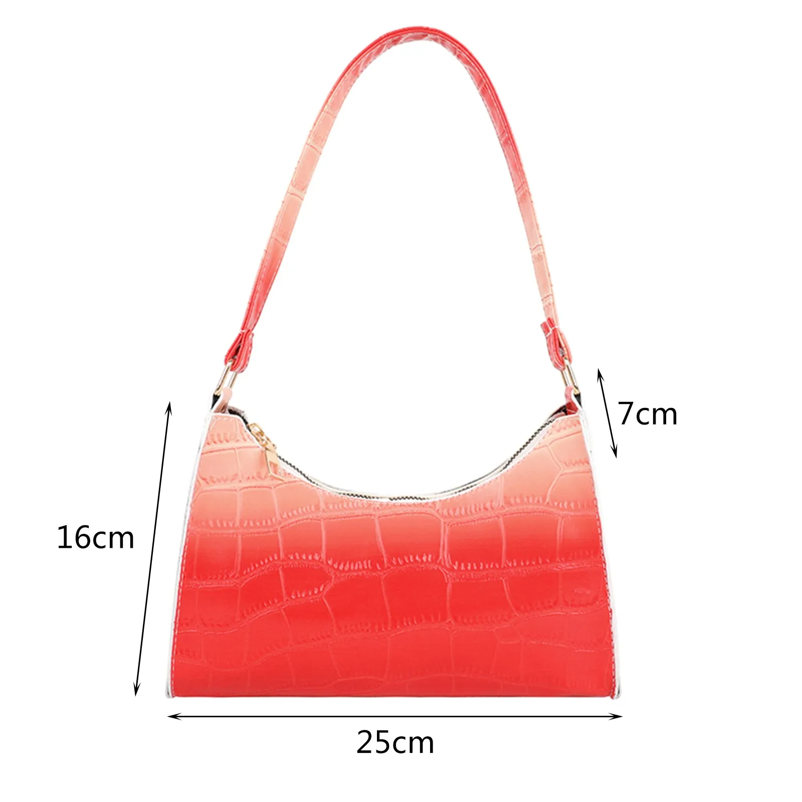 

2021 Trendying Crossbody Bags Underarm Bag Women's Fashion Discolored Gradient Change One-Shoulder Baguette Bags Waist Packs
