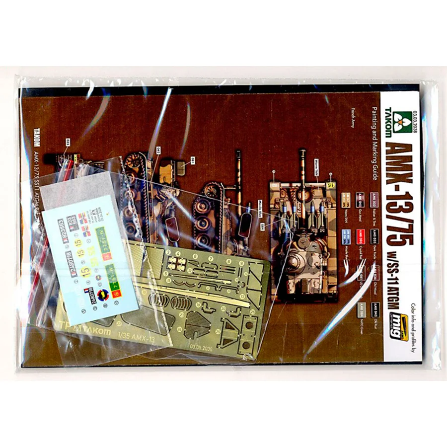 Takom 2038 1/35 весы французский светильник бак AMX-13/75вт/SS-11 ПТРК военные Пластик сборка