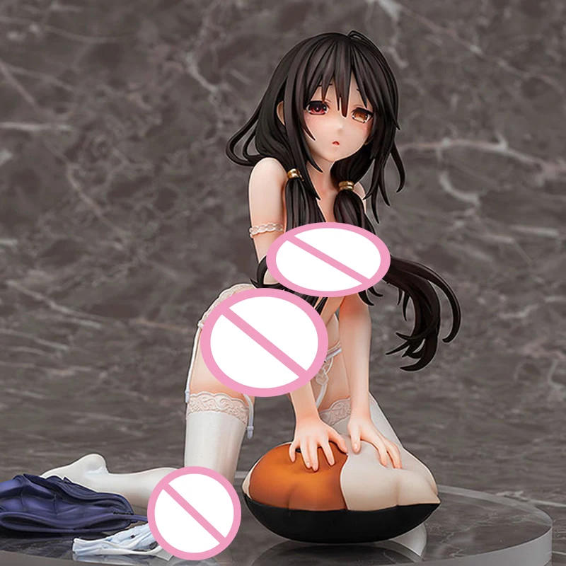 

16cm Anime Date A Live Tokisaki Kurumi Action Figure Sexy girl Double tail PVC Scene base Kneeling position Collection Model Toy