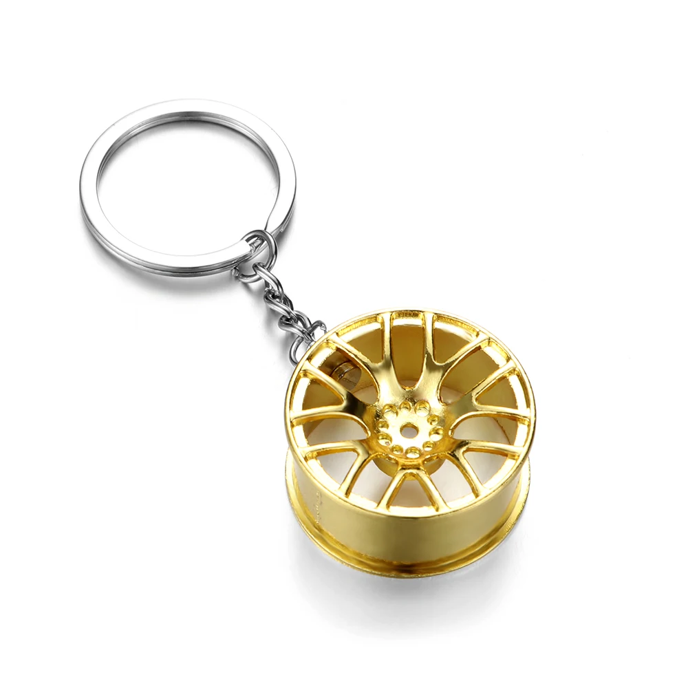 1 Pcs 3D Luxury Creative Key Chain New Metal Car Wheel Rim Hub Keyring Auto Aaccessories for Man Women | Автомобили и мотоциклы