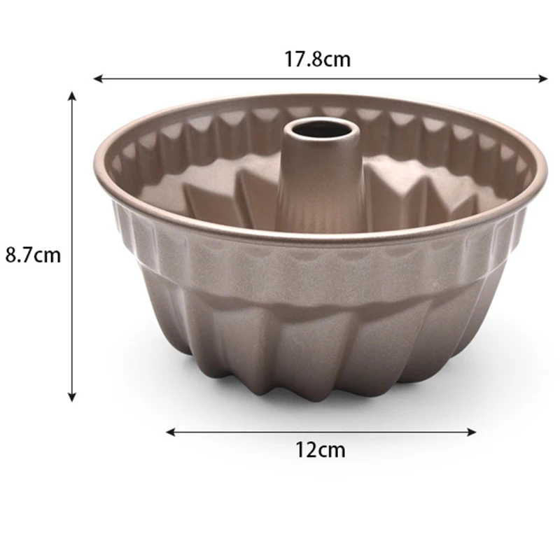 

Round Cake Mold Pan Non-stick Fluted Baking Ring Cake Pan Carbon Steel Tray Dishes for Oven Baking Kitchen Tool