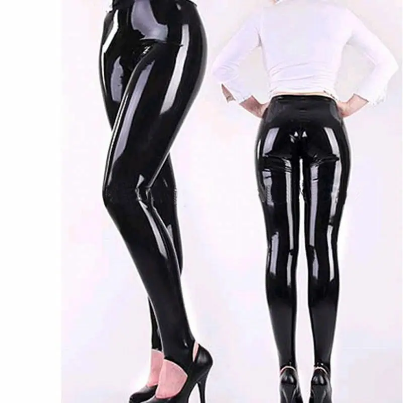 

Handmade Black Women Latex Pants Gummi 0.4mm Rubber Skinny Latex Leggings Customize