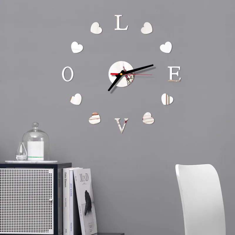 Современный дизайн 3D настенные часы зеркальные наклейки s креативные DIY Съемная