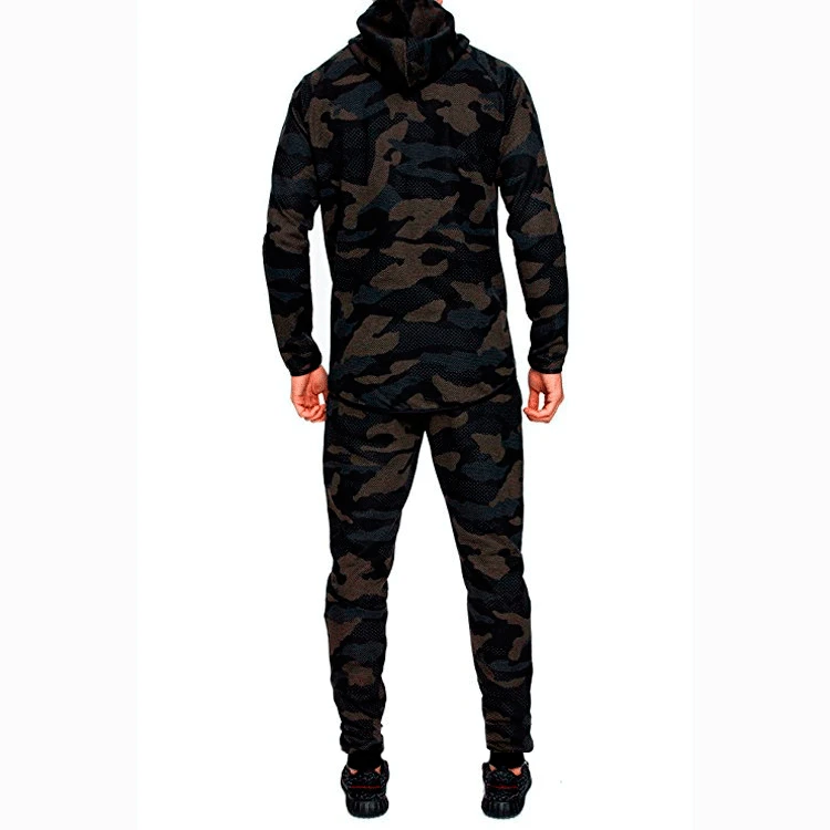 

Men's Tracksuit Set Camouflage Hooded Sweatshirt Jogger Sweatpants Outdoor Sports Suit for Men