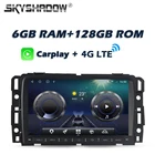Автомобильный DVD-плеер Carplay DSP Android 11,0 6 ГБ + 128 ГБ IPS GPS WIFI Bluetooth 5,0 RDS радио для GMC Yukon Tahoe 2007-2012 2013-2016