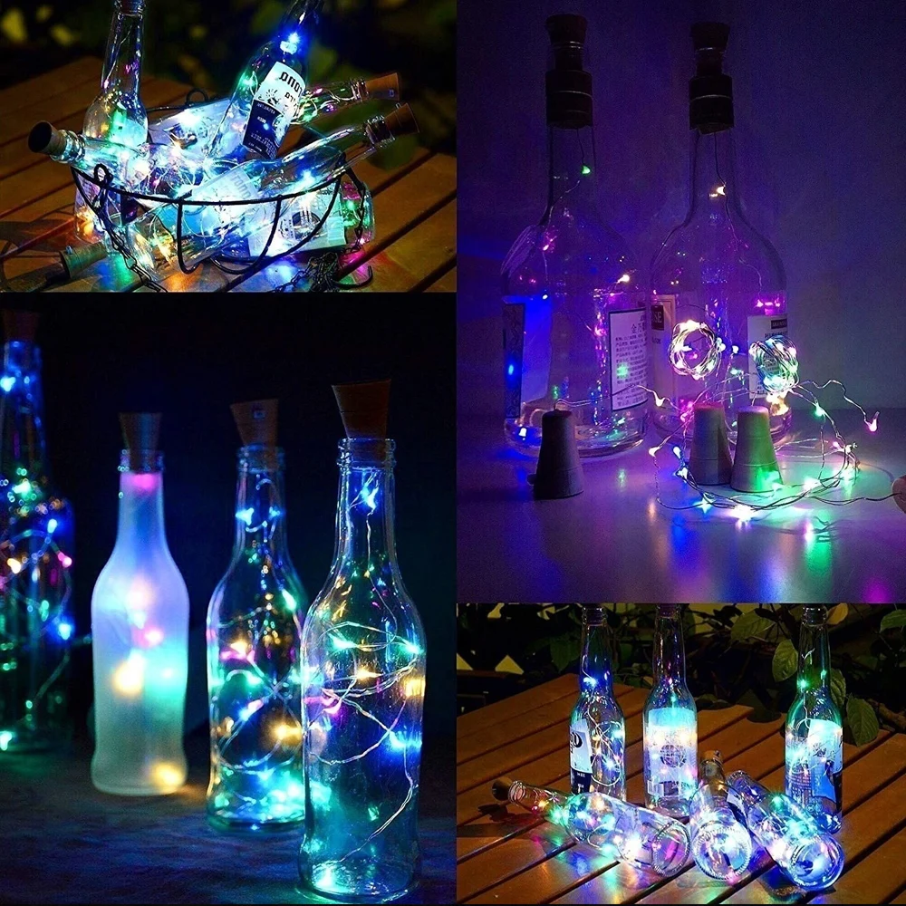 10LED / 15LED 20LED гирлянда в форме винной бутылки на солнечной батарее светильник s