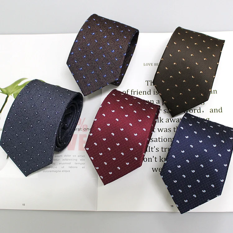 

Linbaiway 8cm Mens Business Tie Polyester Jacquard Tuxedo Necktie for Wedding Suits Neck Ties Slim Gravatas Male Corbatas