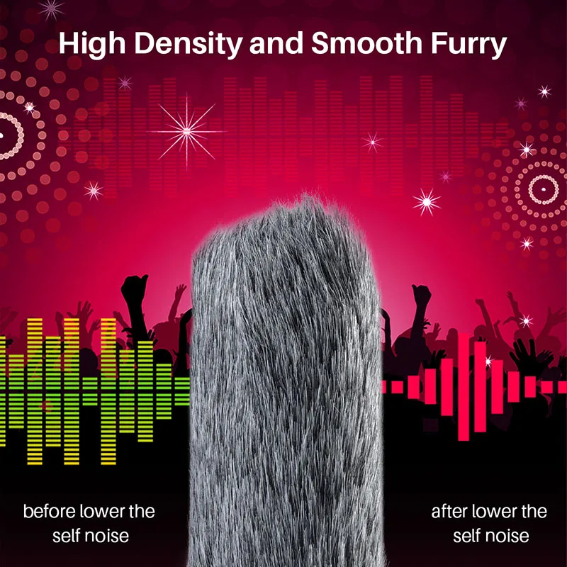 Ulanzi Microphone Furry Muff Windshield Windscreen Deadcat for Q3 /Deity D3 Pro/Rode NTG5 NTG1 NTG4/Sennheiser MKH 8060 Mic | Электроника