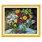 Красивая ваза, вышивка крестиком, Набор для вышивки ручной работы 14 шт, Набор для вышивки крестиком, домашний декор