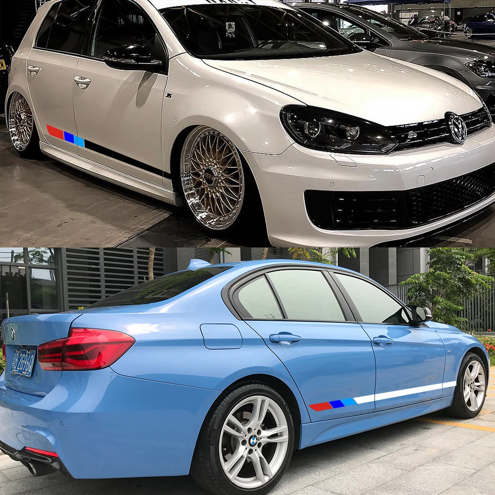 2 шт. 200 см x 13 Автомобильная наклейка боковая полоса сделай сам для BMW E46 E60 E90 F30 F10 E39